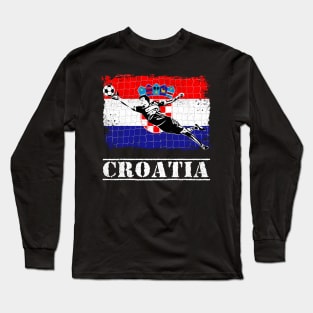 Croatia Soccer Goalie Goal Keeper Shirt Long Sleeve T-Shirt